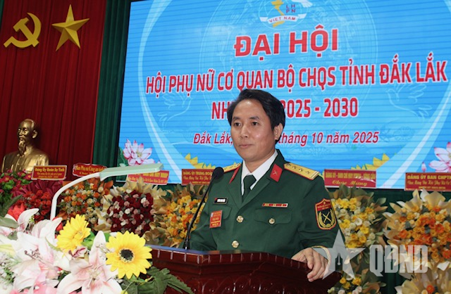 Đại hội Hội Phụ nữ cơ quan Bộ CHQS tỉnh Đắk Lắk nhiệm kỳ 2025-2030